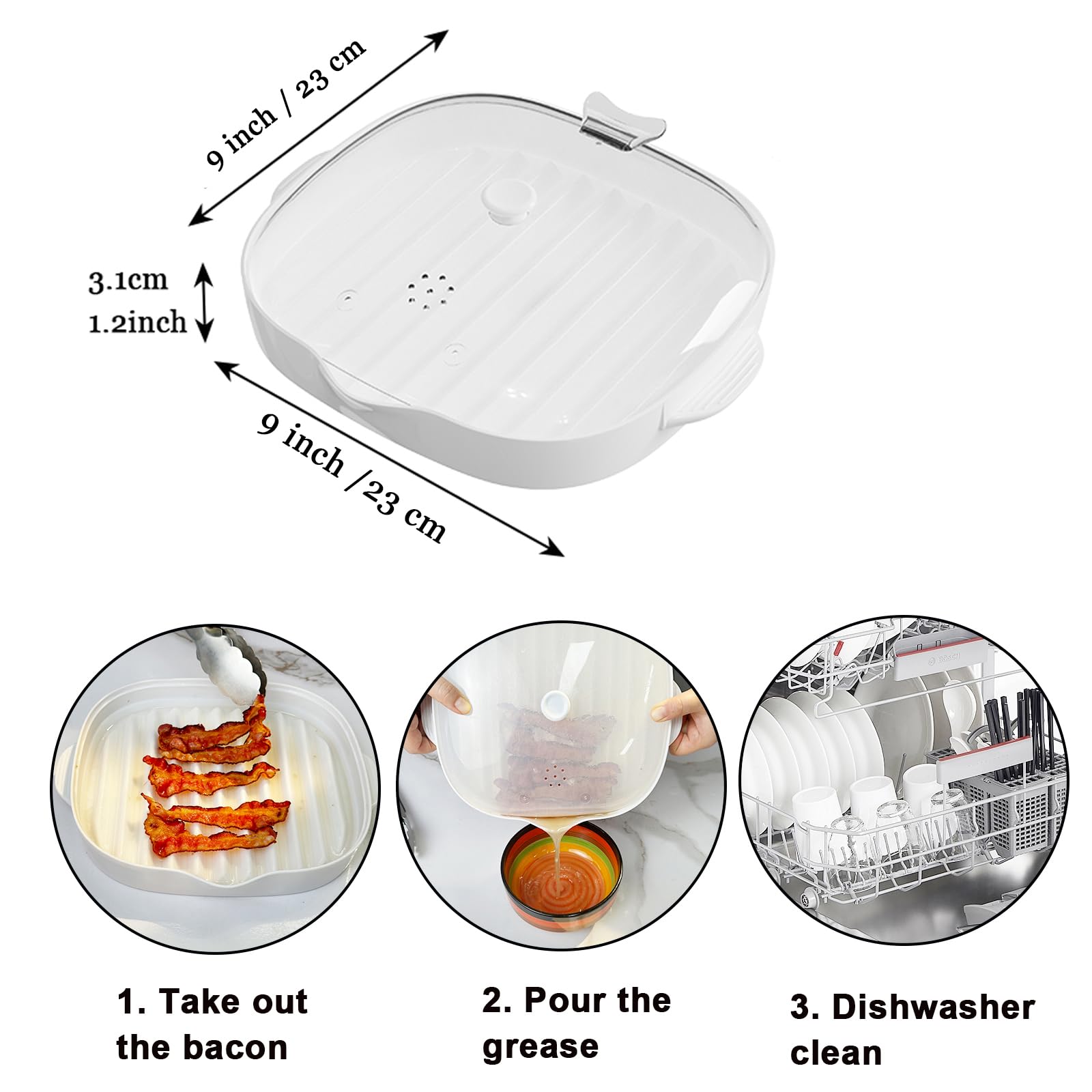 ZYXGOGOGO silicone mat catching grease for easy cleanup under bacon