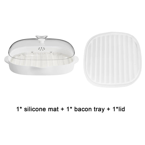 ZYXGOGOGO splatter lid on bacon tray to minimize grease spray during cooking