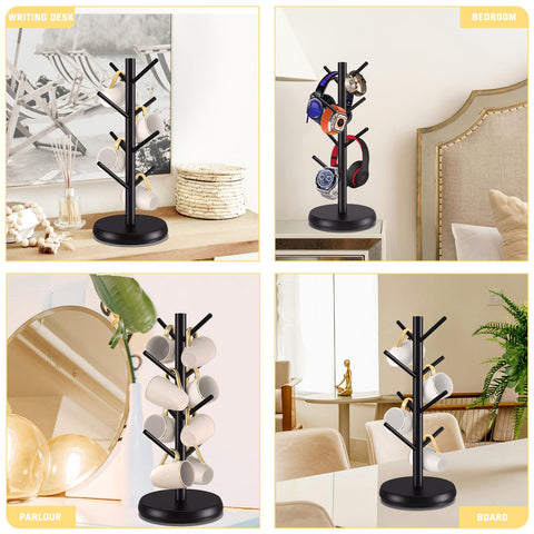 ZYZWTG Mug Holder Tree doubles as display and storage for mugs or small accessories.