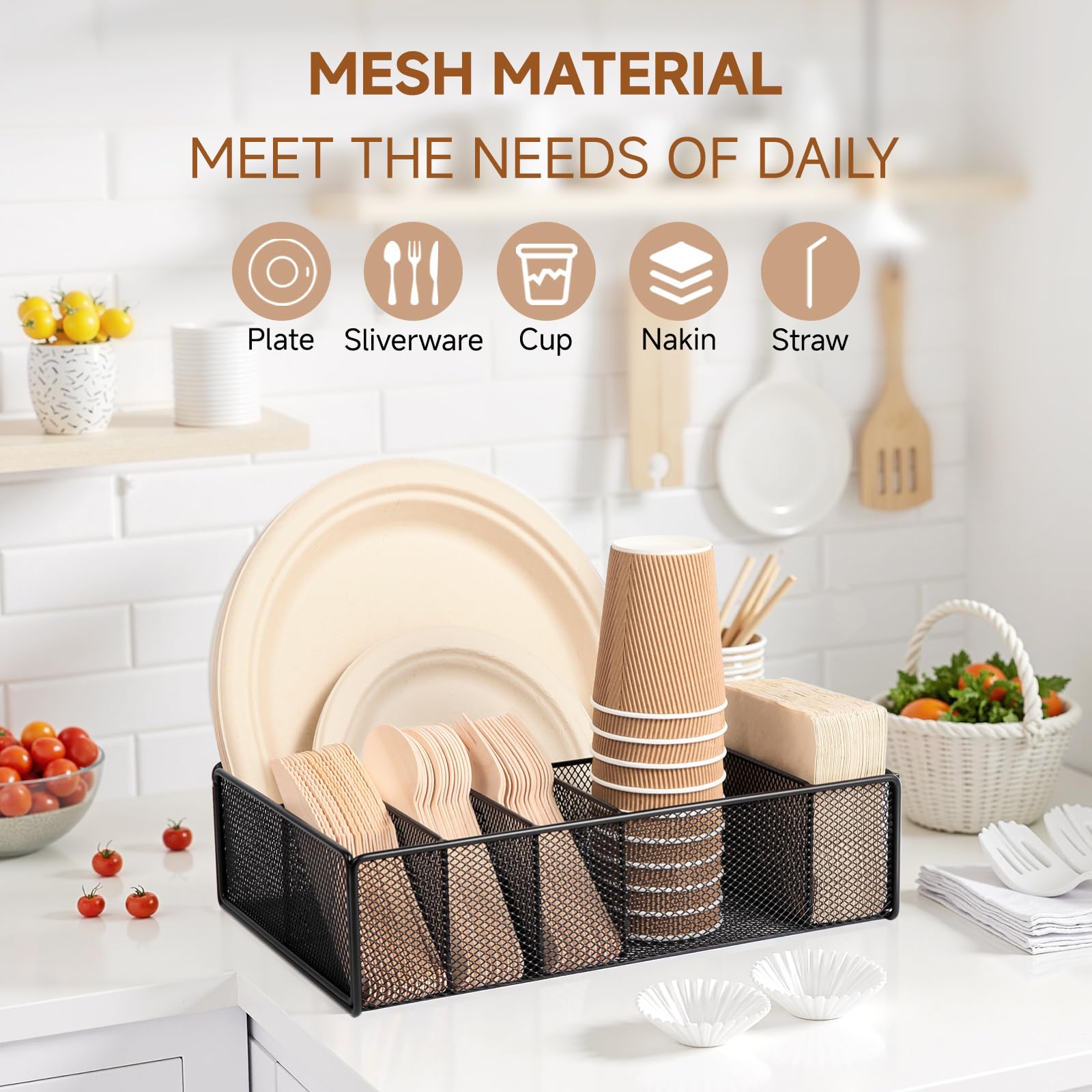 ZZDWLDHA silverware caddy with six compartments for easy setup