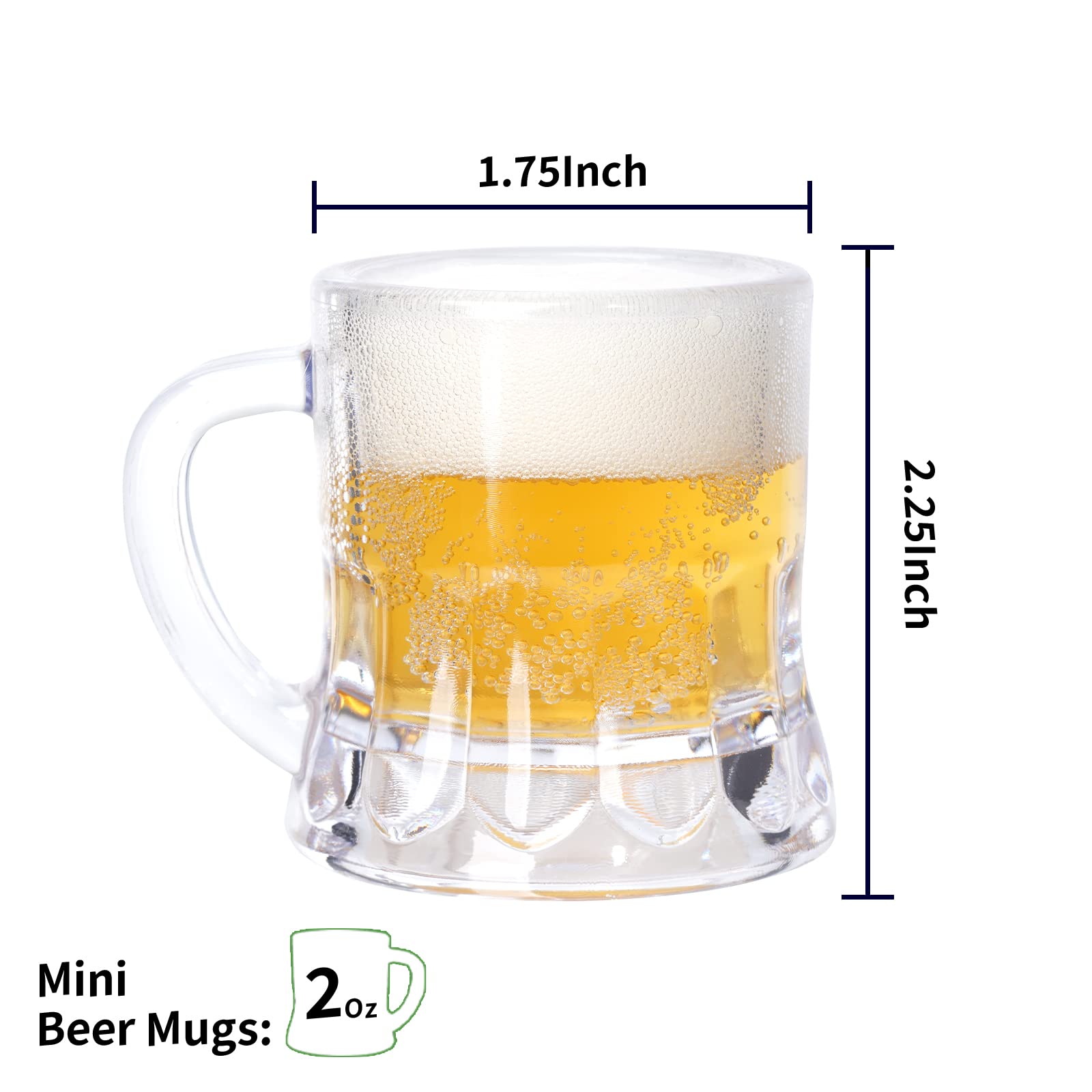 ZZYFGH clear plastic beer mug with handle—durable, reusable for gatherings