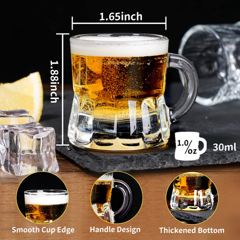 ZZYFGH mini beer shot glasses in clear glass for crisp pours and quick cleanup