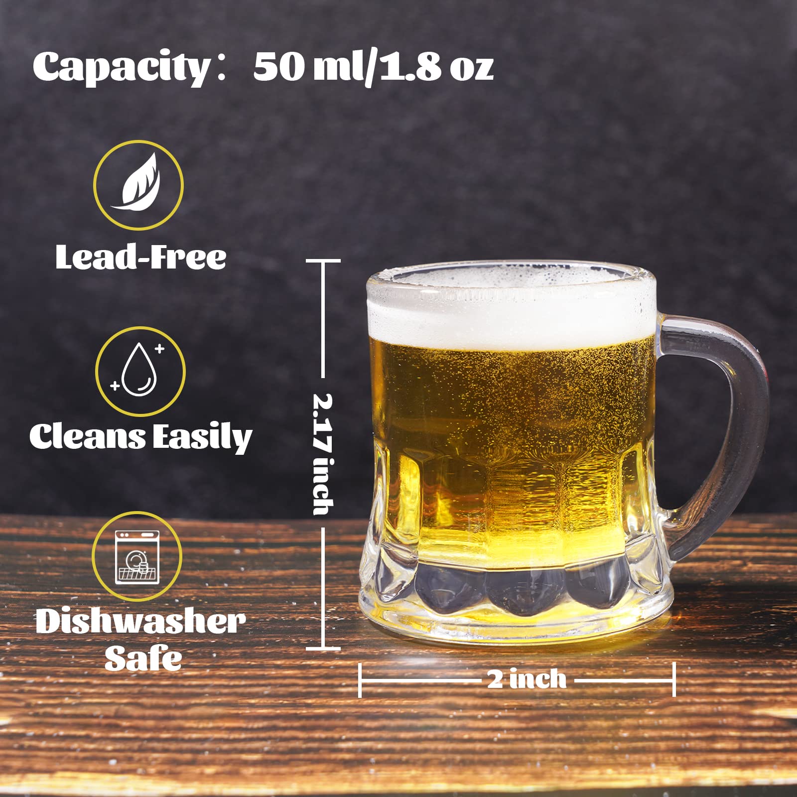 ZZYFGH shot glasses with thick base highlighting stability